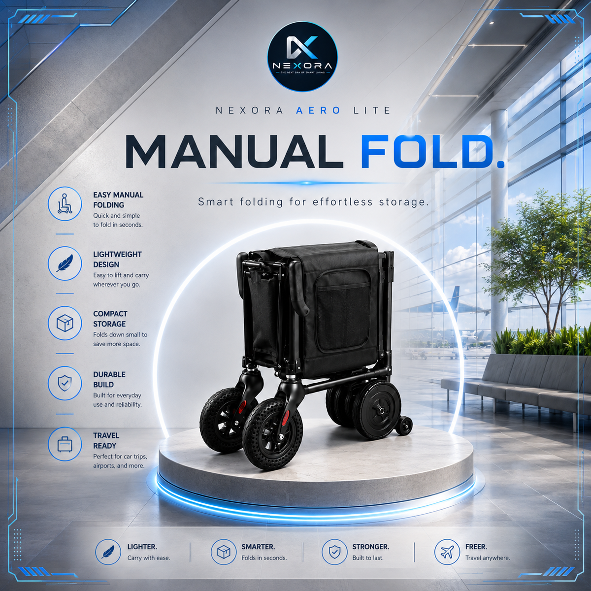 NEXORA Aero Lite compact manual-fold mobility product view